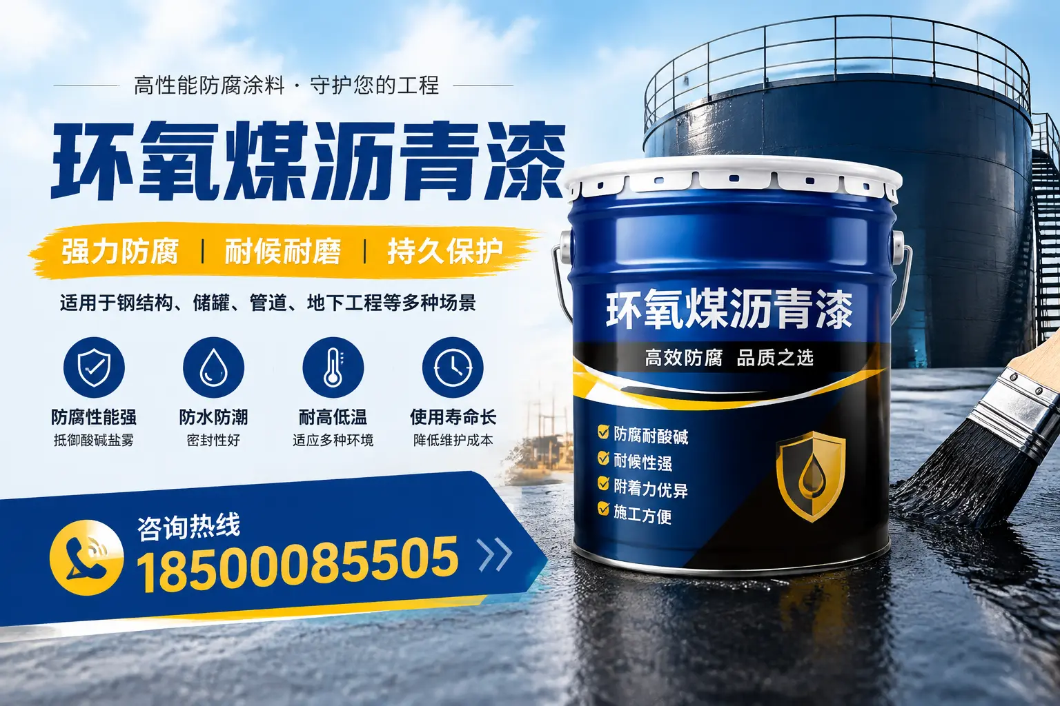 环氧煤沥青漆在工业中的应用，珠海企业的选择